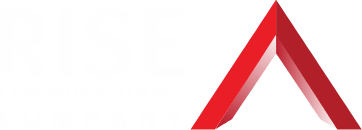 rise communications company logo white